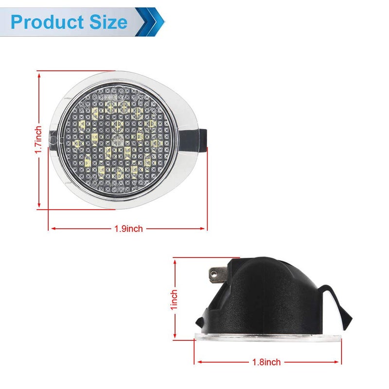 MbuyDIY LED Side Mirror Puddle Lights Lamp Compatible with 2007-2021 Tundra 2008-2022 Sequoia 6000K White, Pack of 2 - Image 4